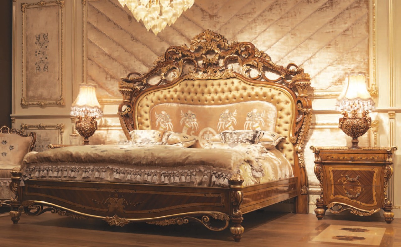 резные деревянные кровати барокко