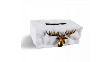 Изображение 'Дизайнерская салфетница - прямоугольный короб белый (керамика)/ My Interno'