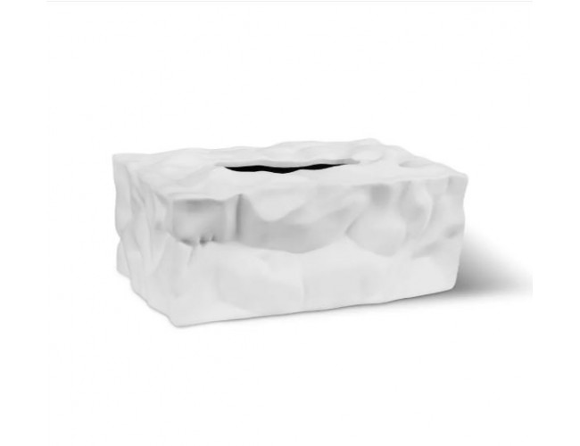 Дизайнерская салфетница - прямоугольный короб белый (керамика)/ My Interno