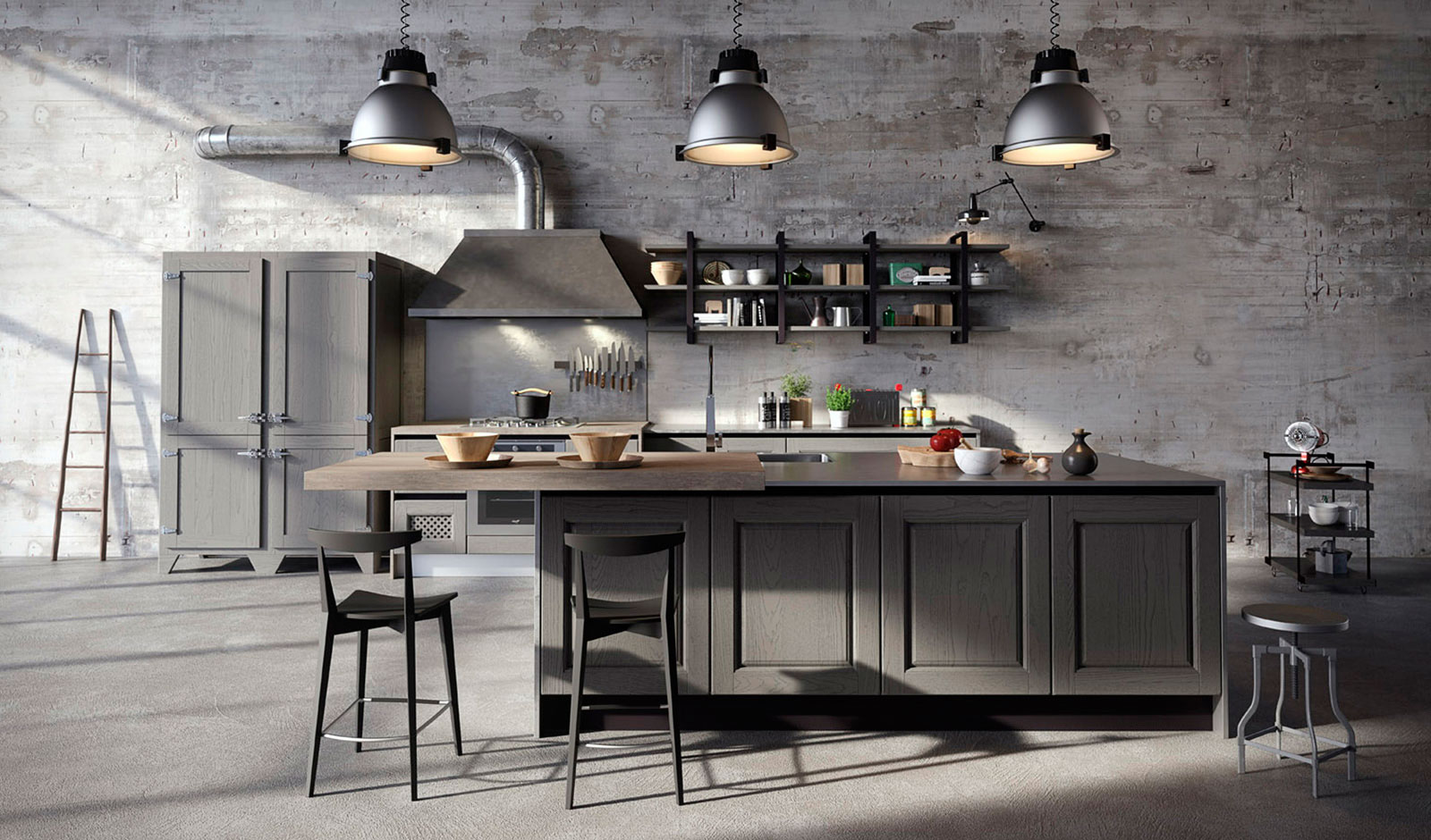 Лофт-стиль в оформлении кухни: мебель и декор для современного интерьера